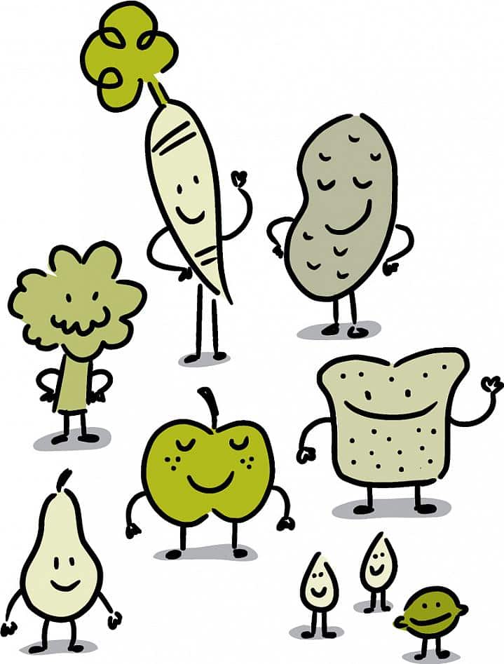 illustration happy food 1