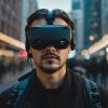 A person using oculus for reality hacking