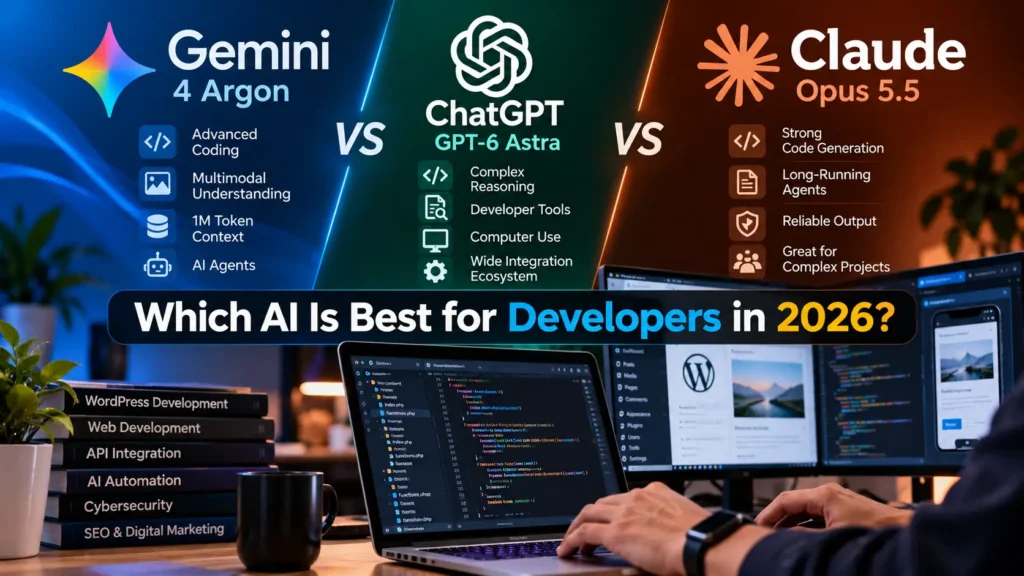 Gemini 4 Argon vs ChatGPT vs Claude: Which AI Is Best for Developers in 2026? 4 Gemini 4 Argon vs ChatGPT vs Claude: Best AI for Developers in 2026