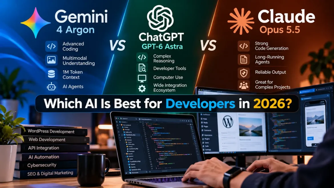 Gemini 4 Argon vs ChatGPT vs Claude: Best AI for Developers in 2026